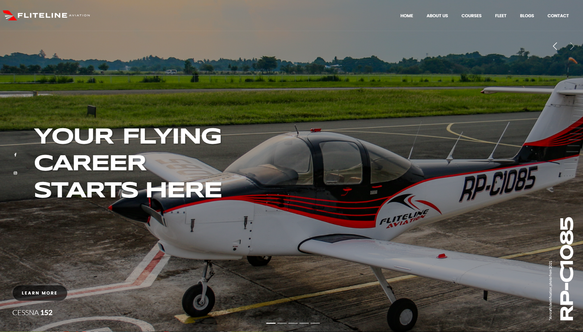 New website screenshot